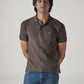 Men's Self Design Brown Polo T-shirt - Styleshot View