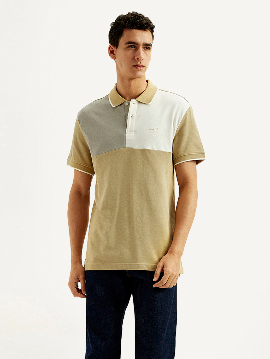 Men's Colorblock Slim Fit Polo T-shirt - Styleshot View