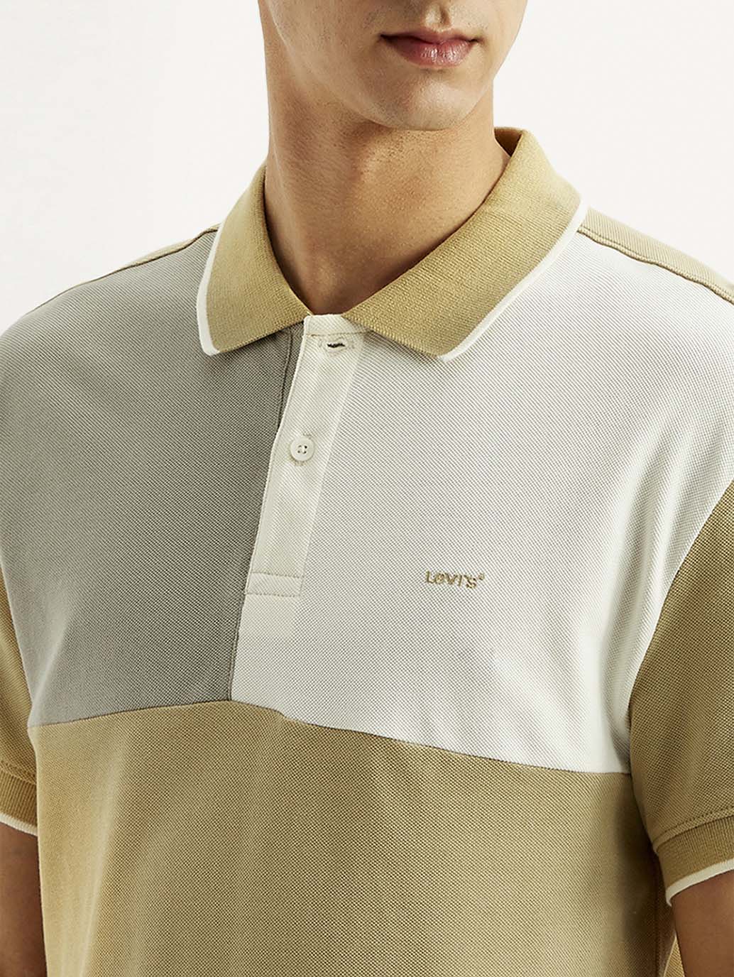 Men's Colorblock Slim Fit Polo T-shirt - 20 View