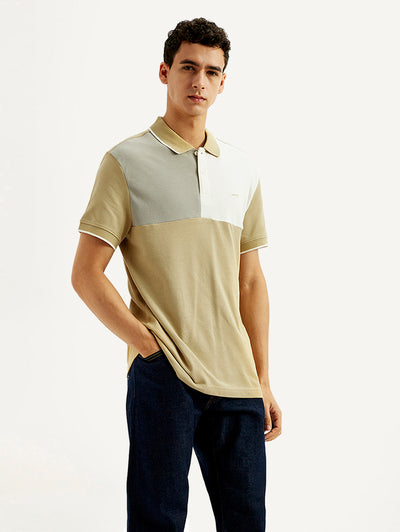 Men's Colorblock Slim Fit Polo T-shirt-image-41
