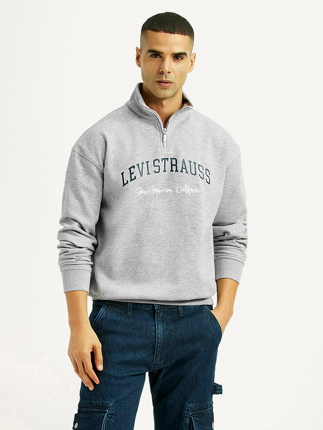 Men's Brand Logo Regular Fit Sweatshirt