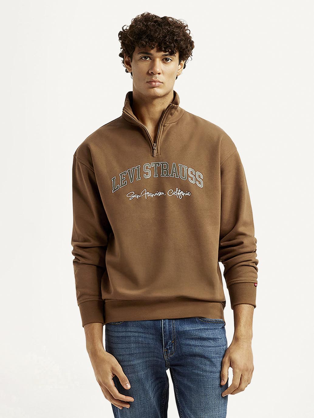 Men's Typography Regular Fit Sweatshirt - Styleshoot View