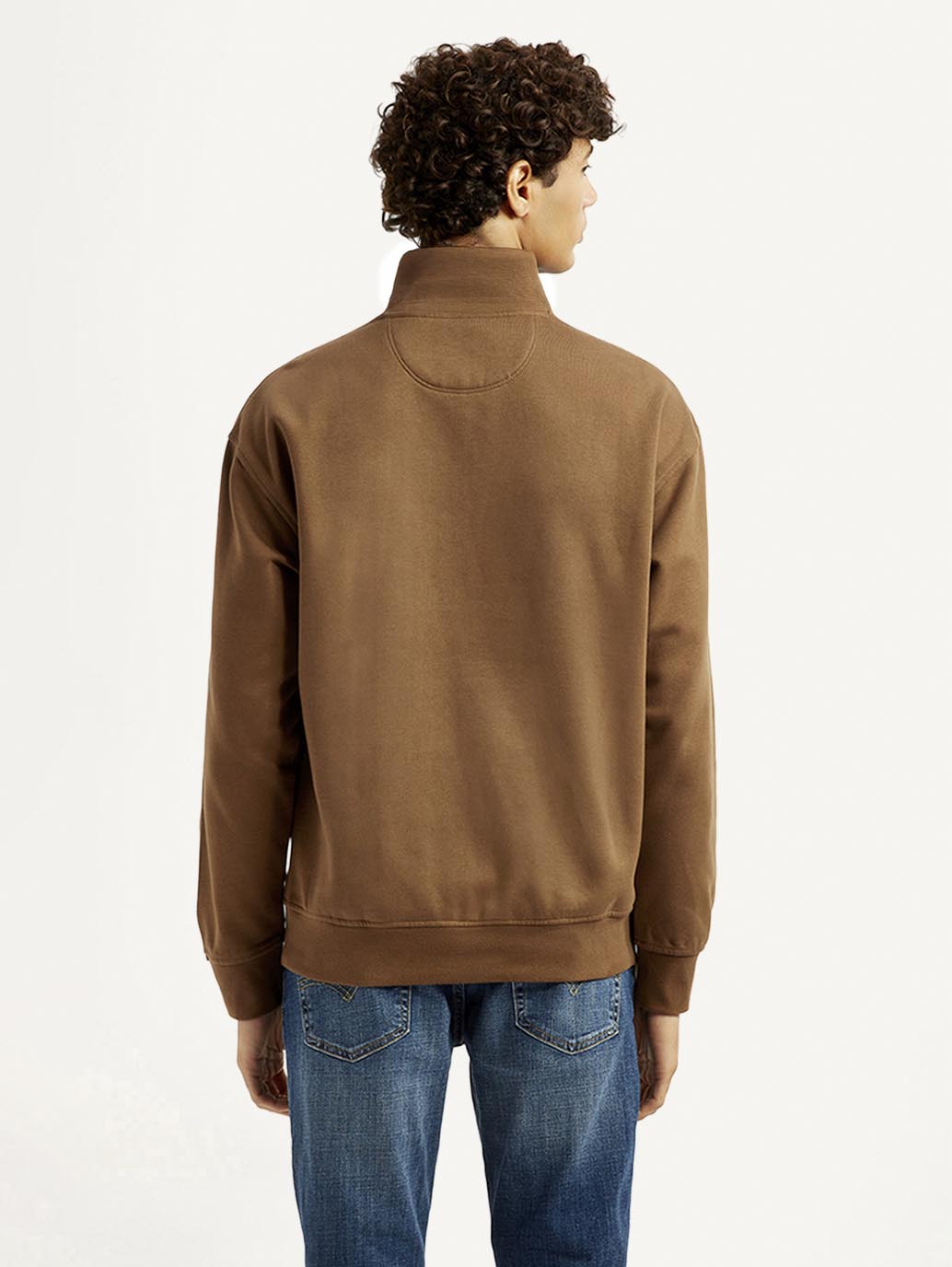 Men's Typography Regular Fit Sweatshirt - Back View