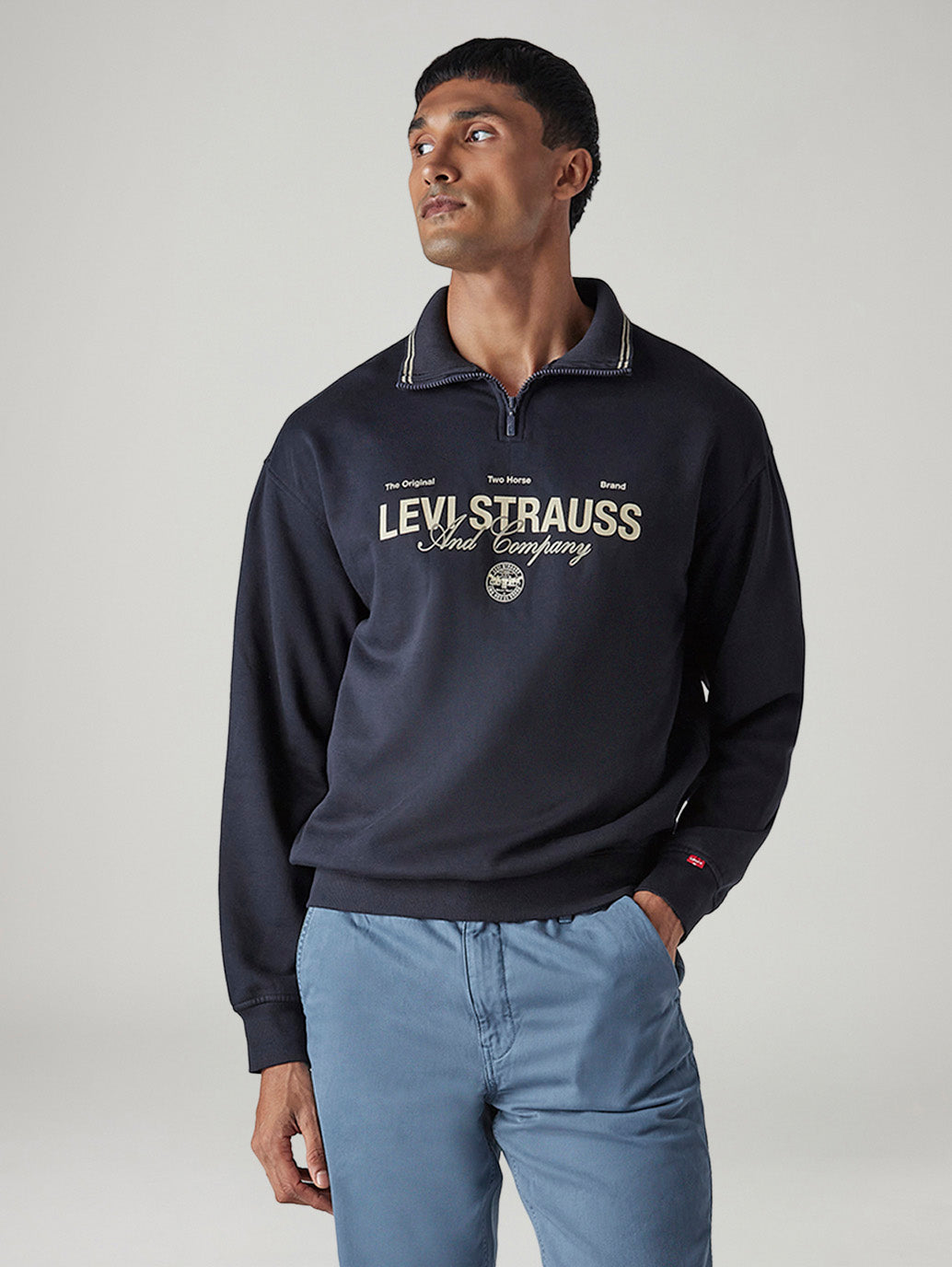 Men's Typography Printed Regular Fit Sweatshirt - Styleshot View
