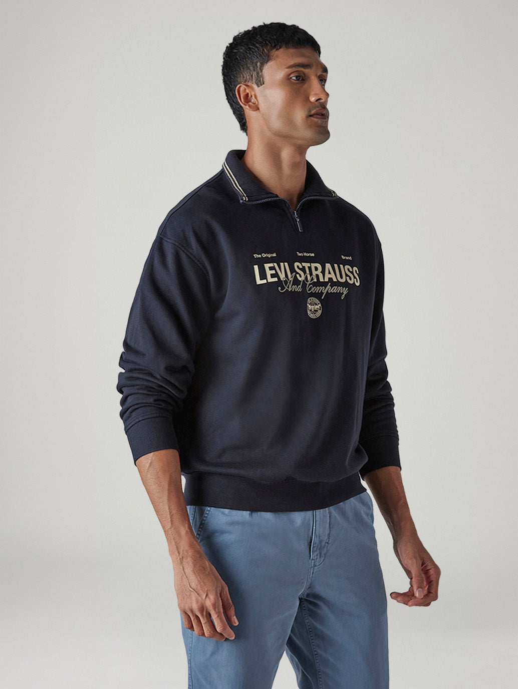 Men's Typography Printed Regular Fit Sweatshirt - Side View