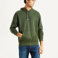 Men's Brand Logo Dark Green Hooded Sweatshirt - Styleshot View