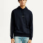 Men's Graphic Black Hooded Sweatshirt - Front View