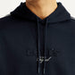 Men's Graphic Black Hooded Sweatshirt - Detail View