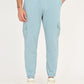 Men's Light Blue Solid Joggers - frount View