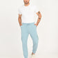 Men's Light Blue Solid Joggers - 6 View