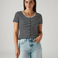 Women's Striped Navy Slim Fit T-shirt - Styleshot View