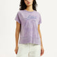 Women's Brand Logo Purple Relaxed Fit T-shirt - Styleshot View