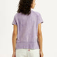 Women's Brand Logo Purple Relaxed Fit T-shirt - Back View