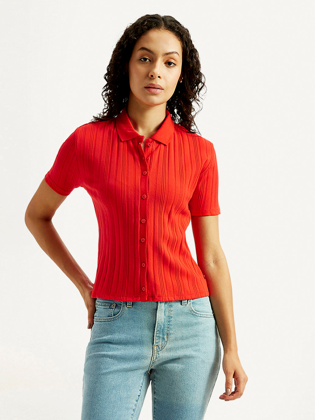 Women's Textured Slim Fit Shirt