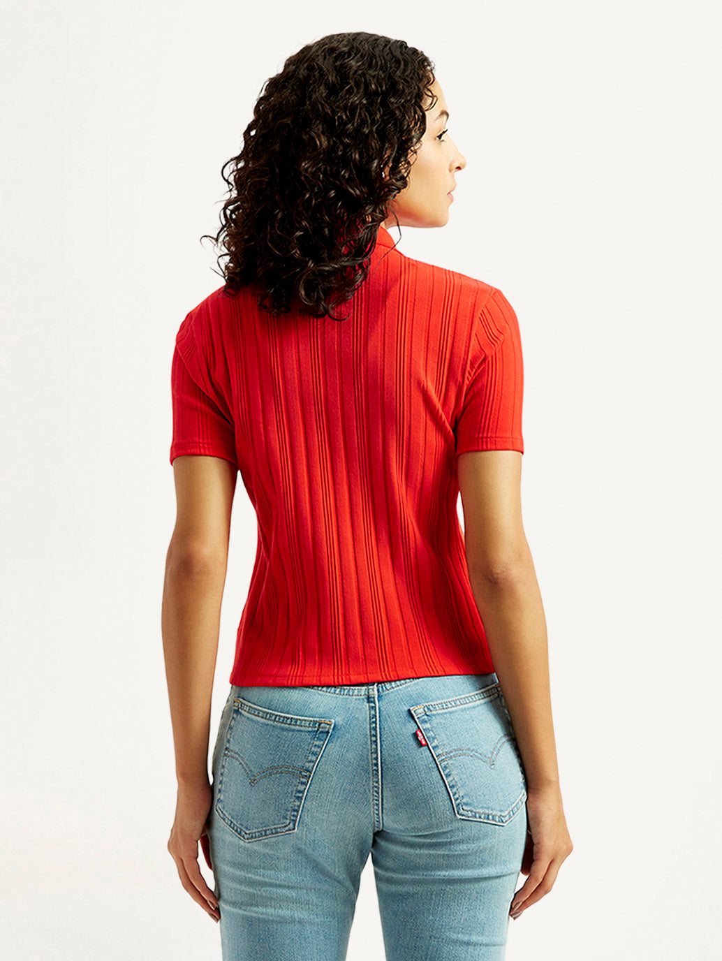 Women's Textured Slim Fit Shirt - Back View