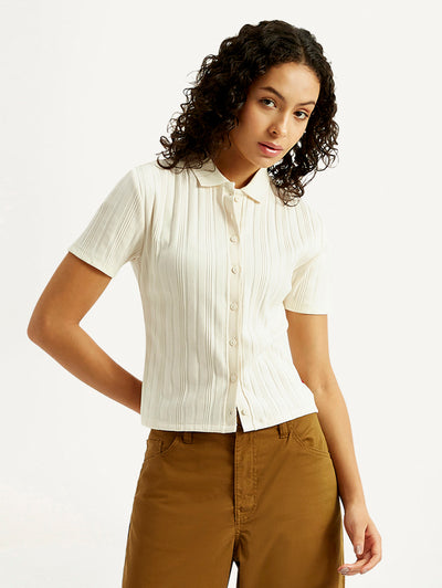 Women's Textured Slim Fit Shirt