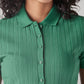 Women's Textured Slim Fit Ribbed Shirt - 20 View