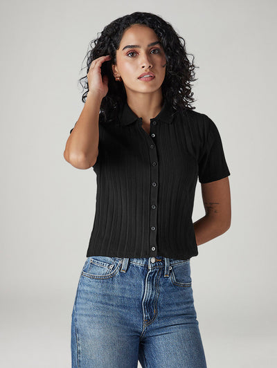 levi's Women's Textured Slim Fit Ribbed Shirt-picture-40