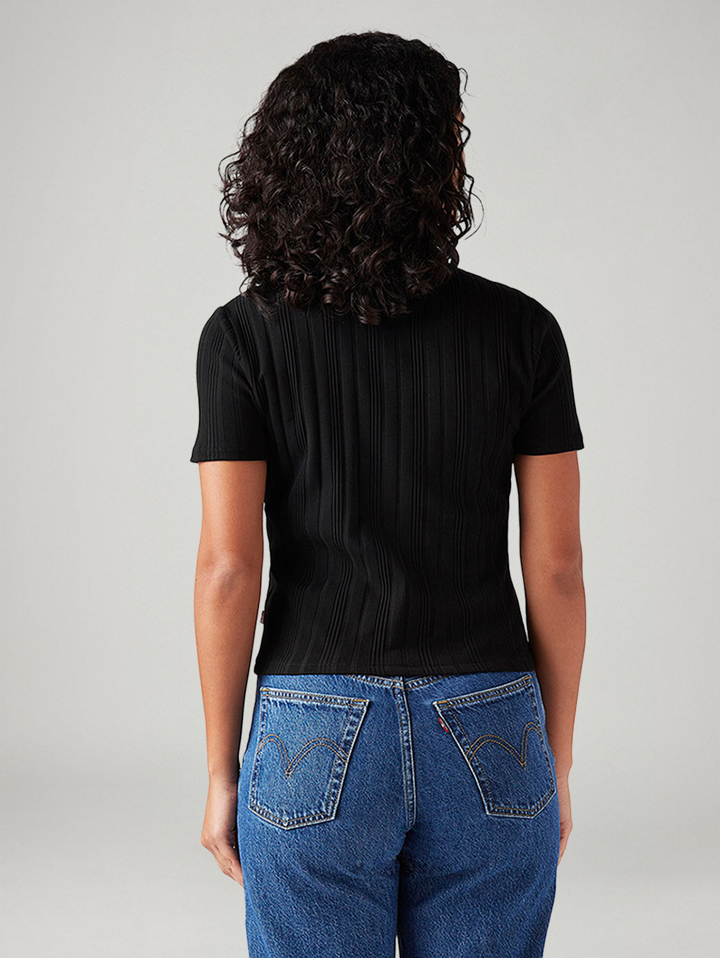Women's Textured Slim Fit Shirt - Back View