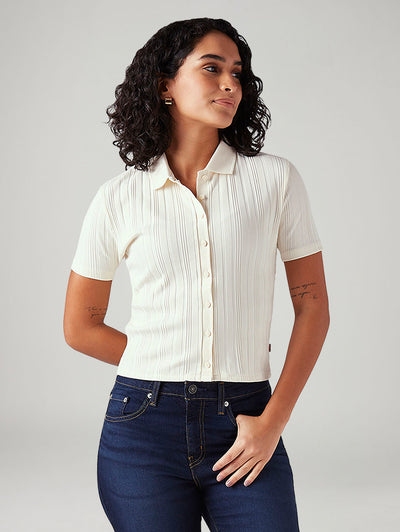 Women's Textured Slim Fit Shirt
