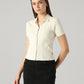 Women's Solid Slim Fit Ribbed T-Shirt - Side View