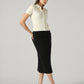 Women's Solid Slim Fit Ribbed T-Shirt - Full View