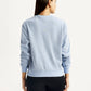 Women's Floral Blue Crew Neck Sweatshirt - Back View