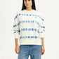 Women's Tie-Dye Off White Crew Neck Sweatshirt - Styleshot View