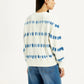 Women's Tie-Dye Off White Crew Neck Sweatshirt - Back View