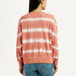 Women's Tie-Dye Peach Crew Neck Sweatshirt - Back View