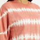 Women's Tie-Dye Peach Crew Neck Sweatshirt - Detail View