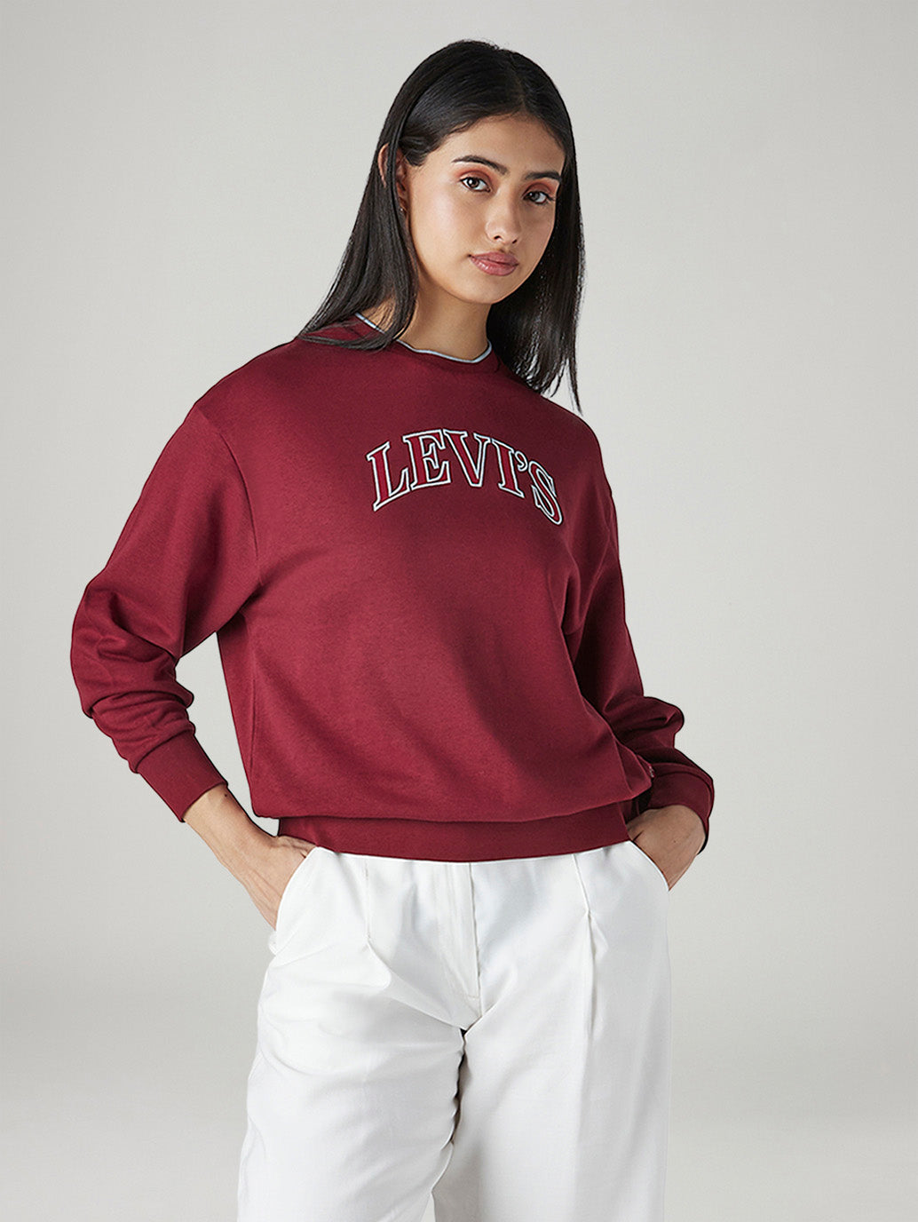 Women's Brand Logo Crew Neck Sweatshirt