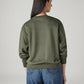 Women's Brand Logo Olive Crew Neck Sweatshirt - Back View