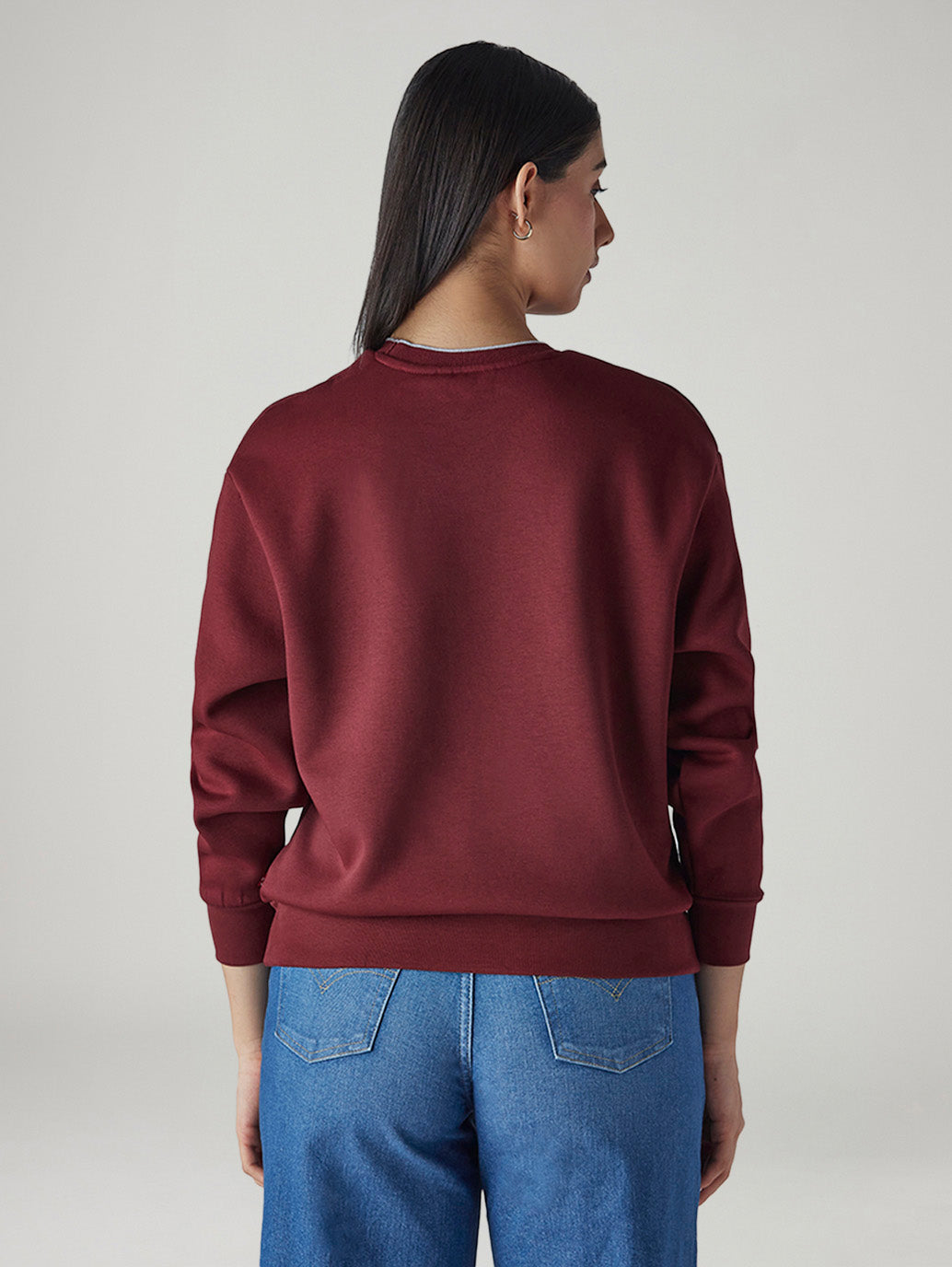 Women's Logo Printed Regular Fit Sweatshirt - Back View
