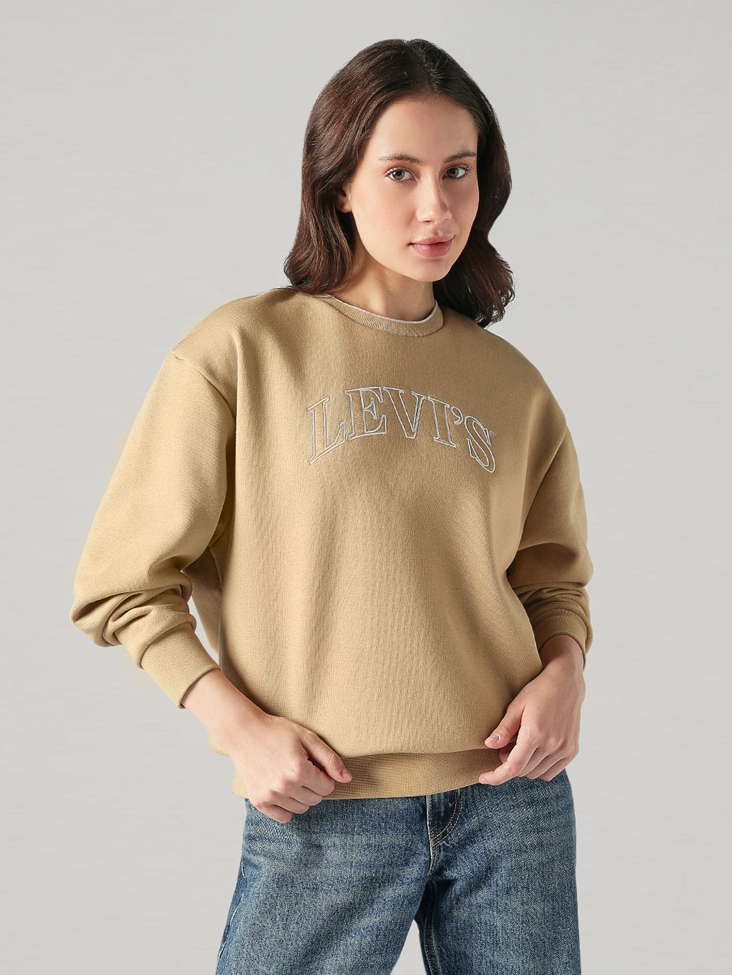 Women's Logo Printed Regular Fit Sweatshirt - Styleshot View