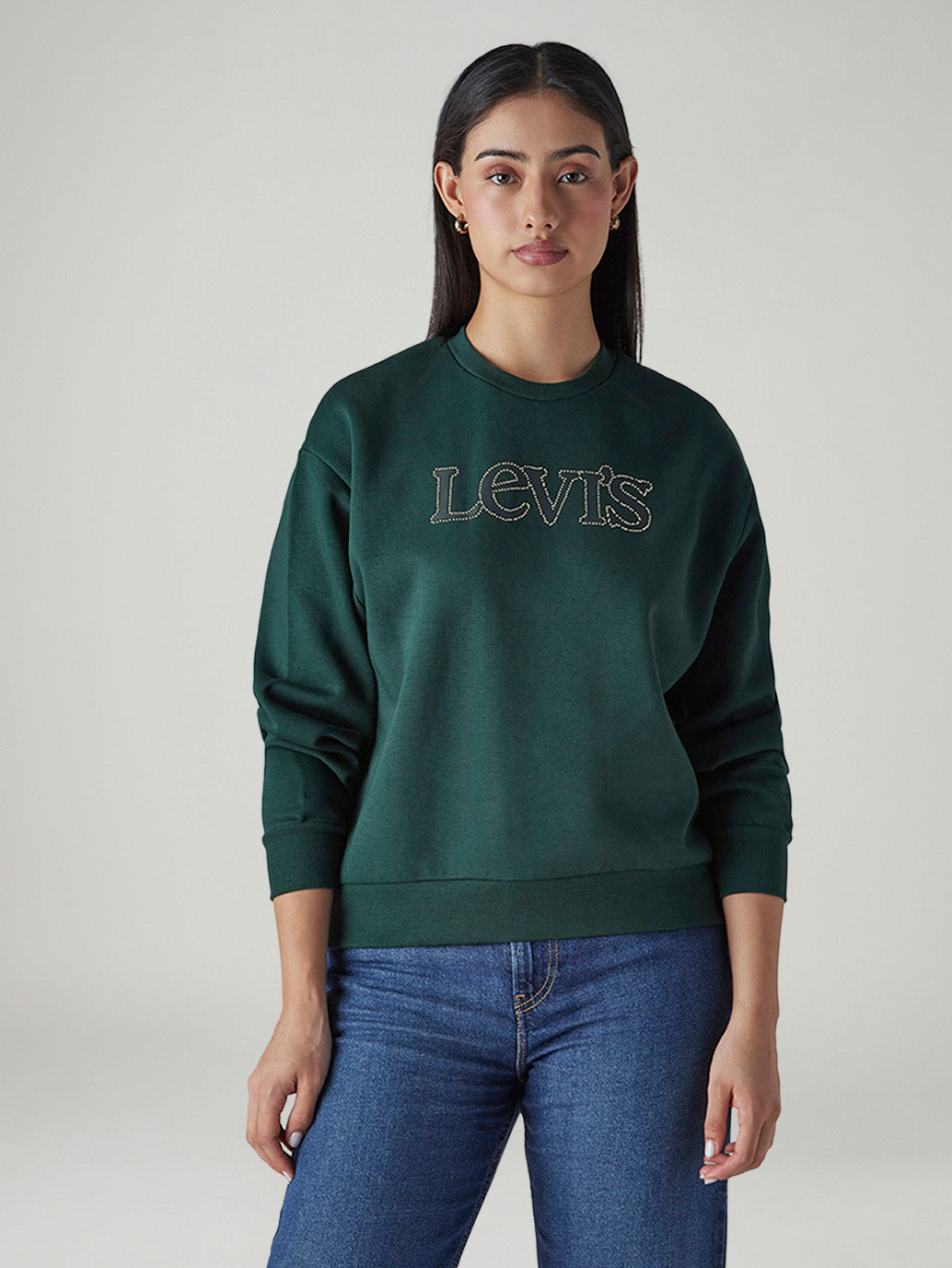 Women's Logo Printed Regular Fit Sweatshirt - Front View
