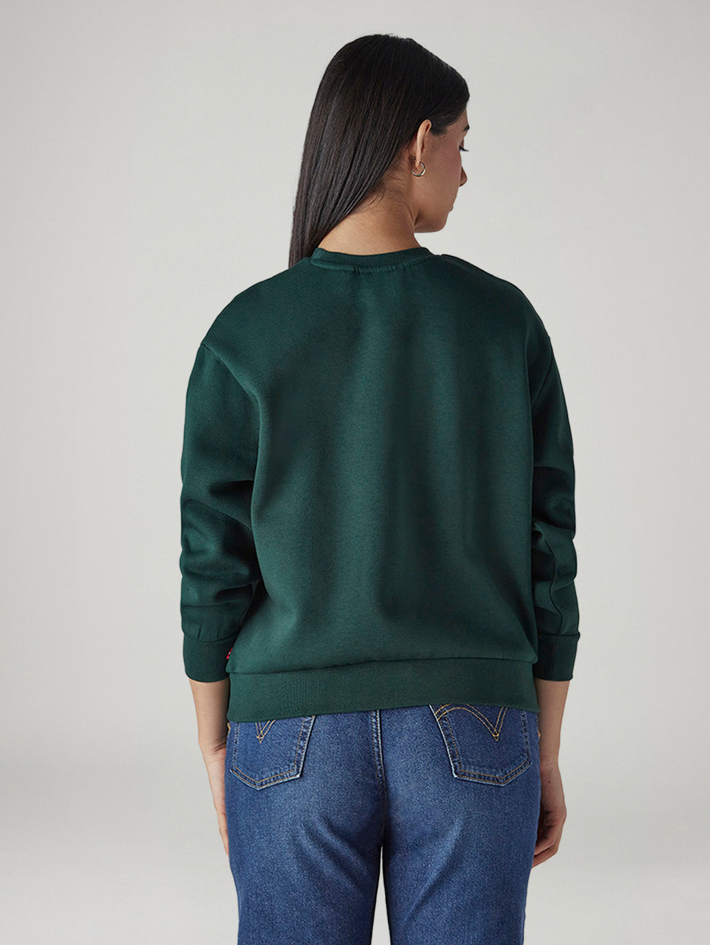 Women's Logo Printed Regular Fit Sweatshirt - Back View