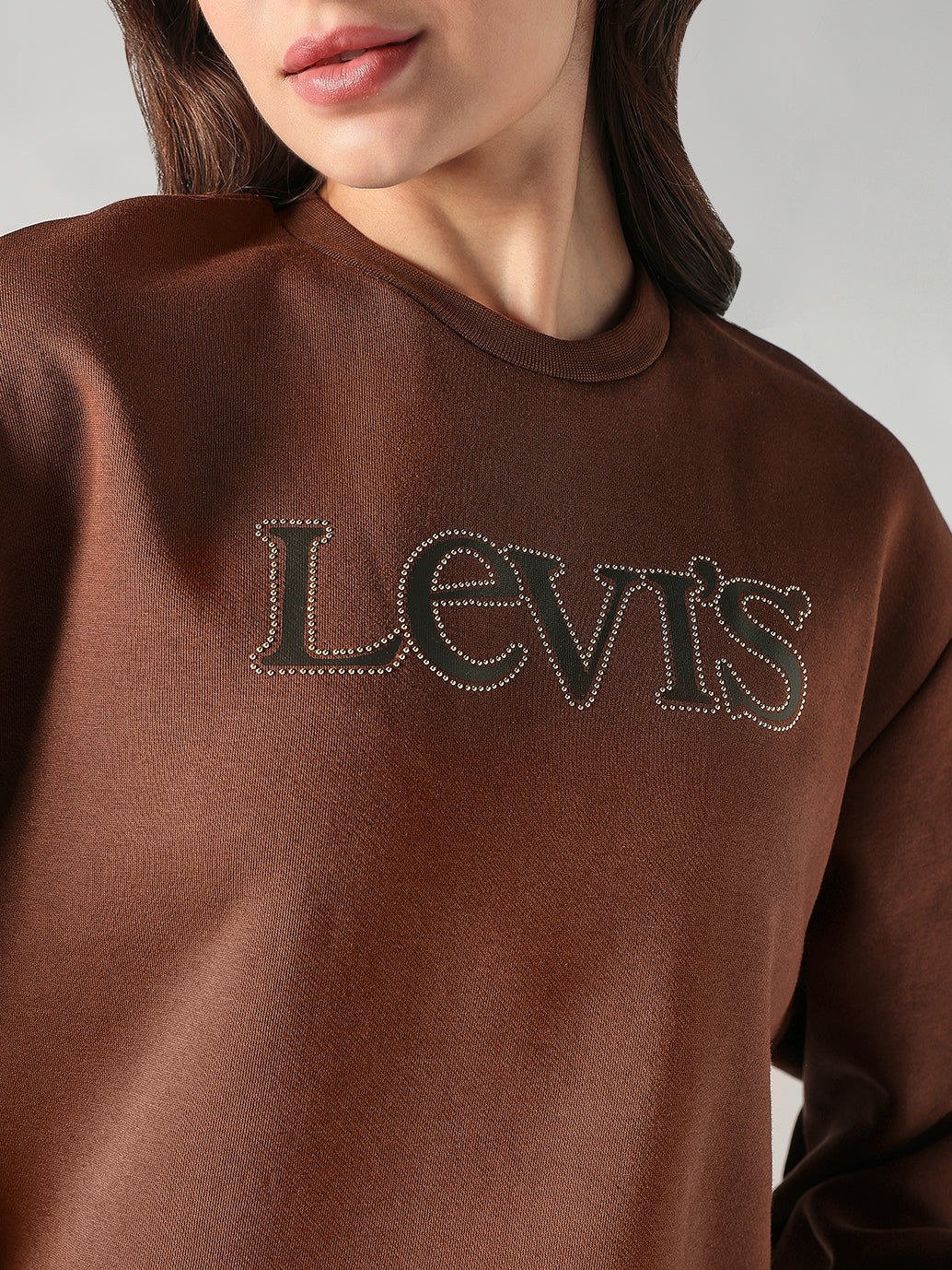 Women's Logo Printed Regular Fit Sweatshirt - Detailshot View