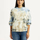 Women's Tie-Dye Multi Color Crew Neck Sweatshirt - Front View
