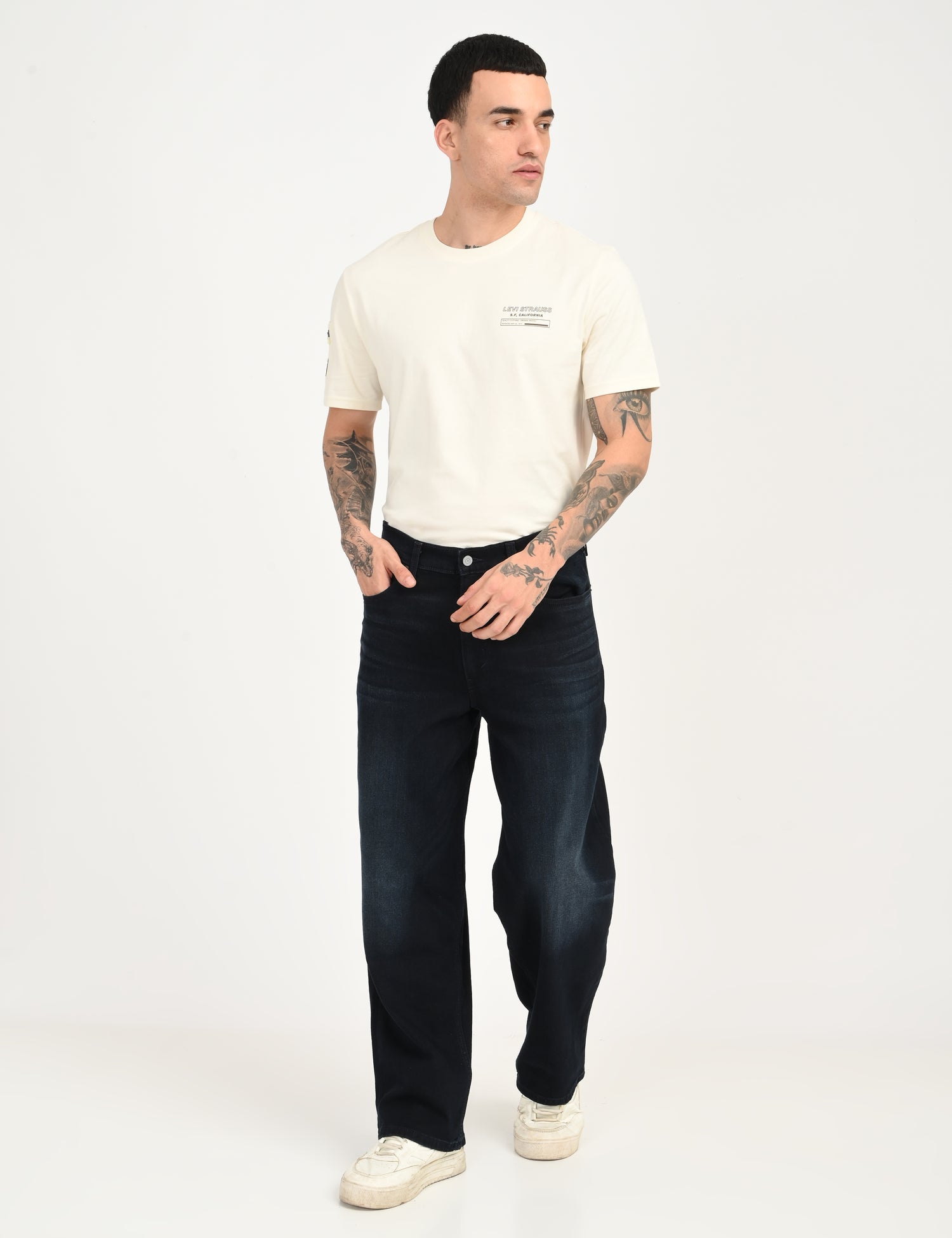 Men's 578 Dark Blue Loose Fit Mid Rise Jeans