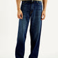 Men's 578 Dark Blue Baggy Fit Mid Rise Jeans - Front View