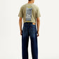 Men's 578 Dark Blue Baggy Fit Mid Rise Jeans - Back View