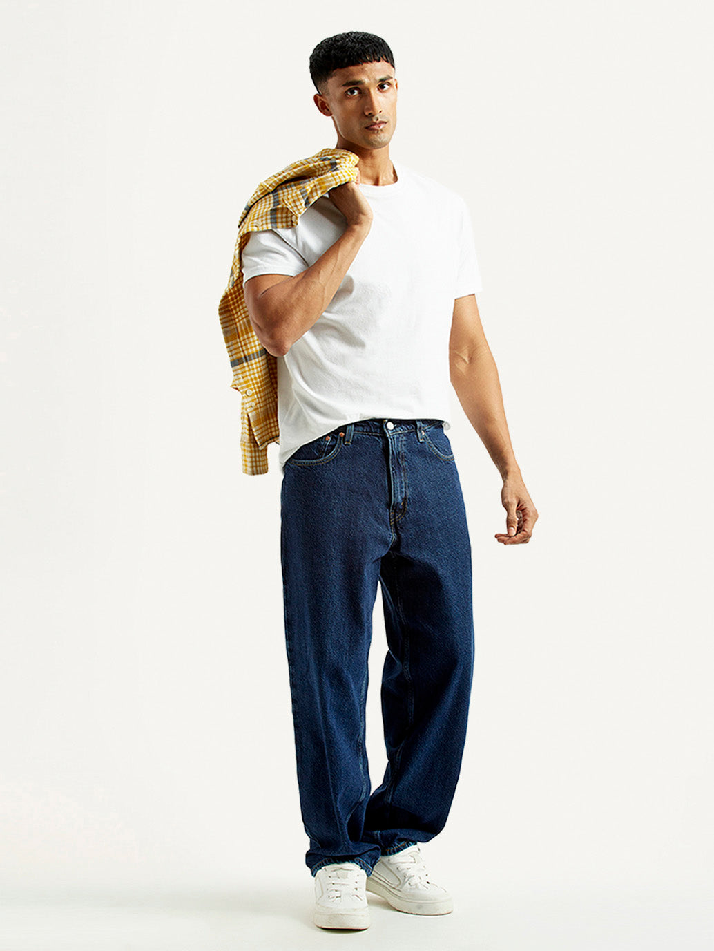 Men's 578 Dark Blue Loose Fit Mid Rise Jeans