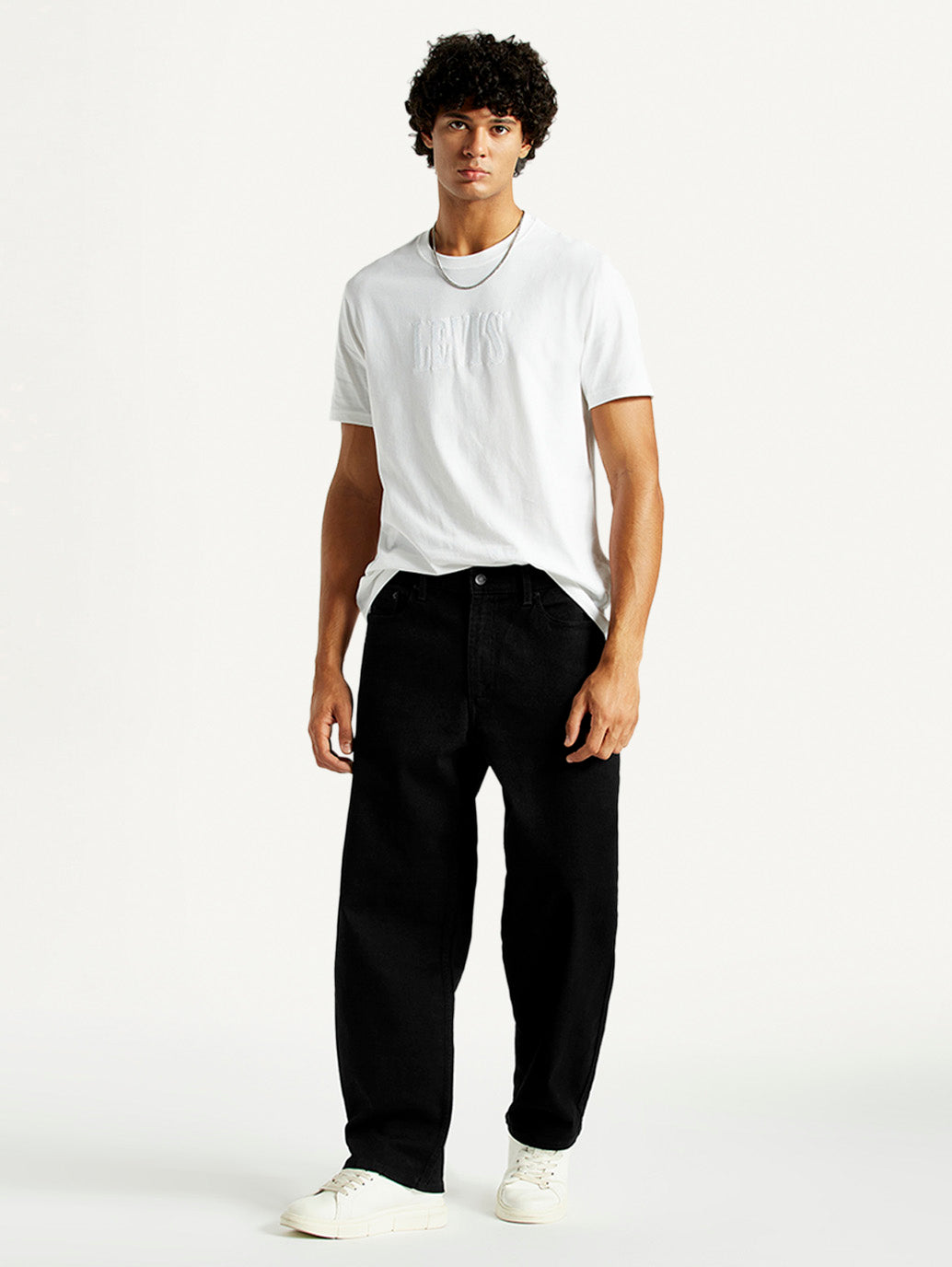 Men's 578 Black Loose Fit Mid Rise Jeans