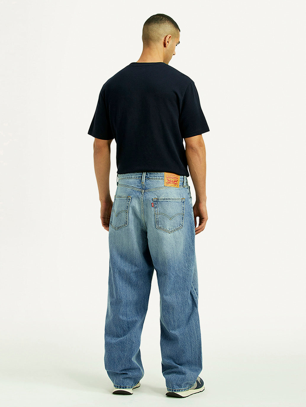 Men's 578 Light Blue Baggy Fit Mid Rise Jeans - Back View