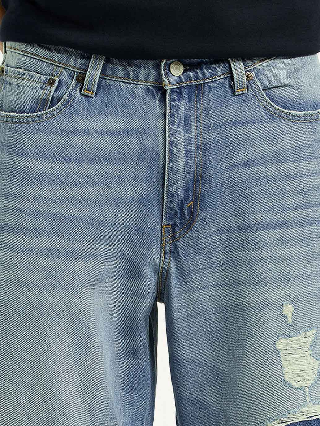 Men's 578 Light Blue Baggy Fit Mid Rise Jeans - Detail View