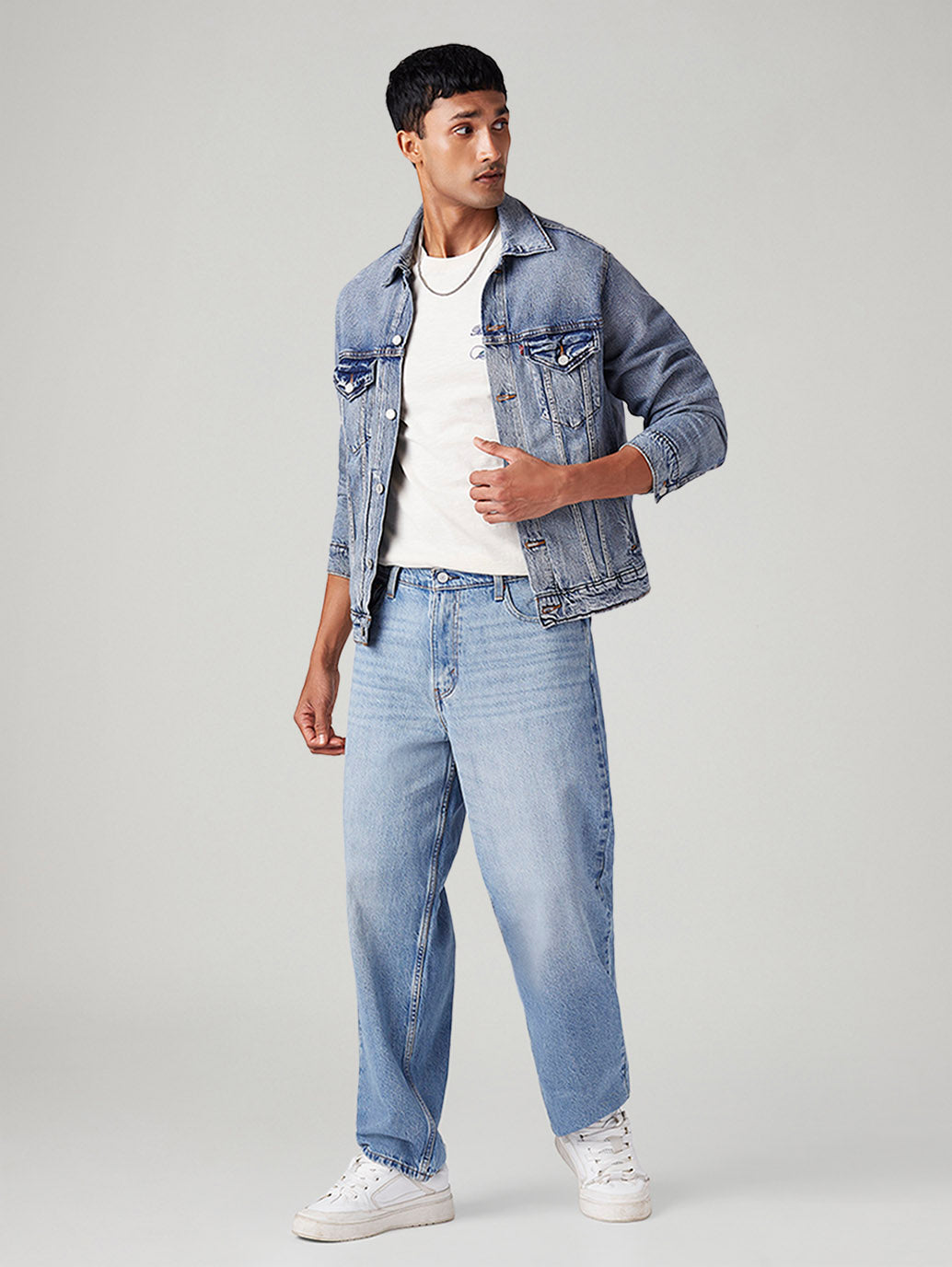 Men's 578 Light Blue Baggy Fit Mid Rise Jeans - Styleshot View