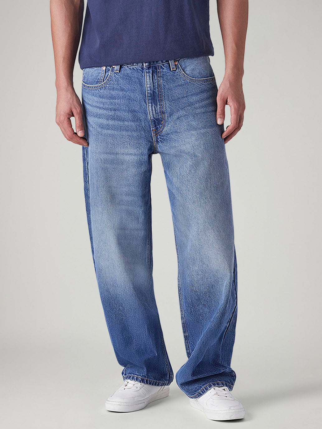 Men's 578 Med Indigo Baggy Fit Mid Rise Jeans - 20 View