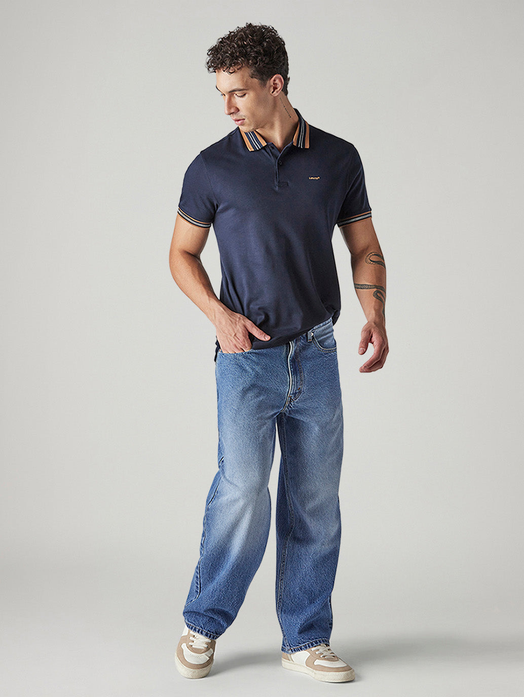 Men's 578 Indigo Baggy Fit Mid Rise Jeans