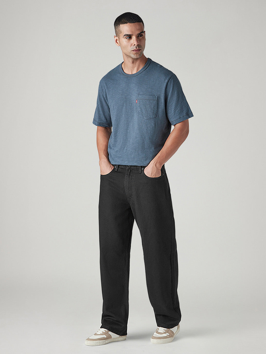 Men's 578 Black Baggy Fit Mid Rise Jeans